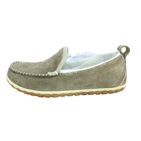 LL Bean Mountain Slippers Moccasin Suede Dark Cement Size 7 M - Picture 1 of 9